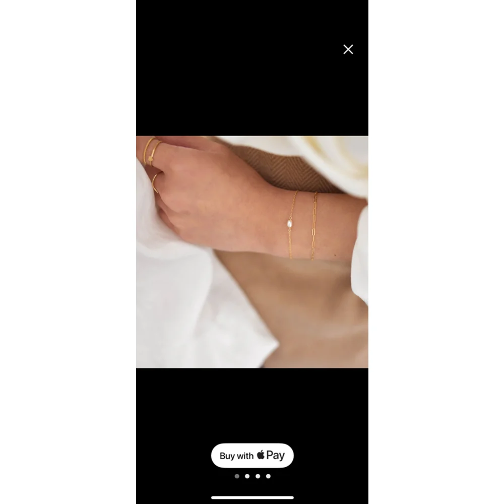 Women's Unbranded Bracelet Gold White‎ Size 7.25”